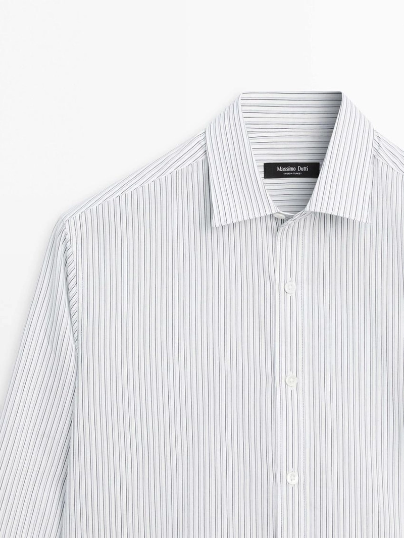 Рубашка в полоску из хлопковой смеси