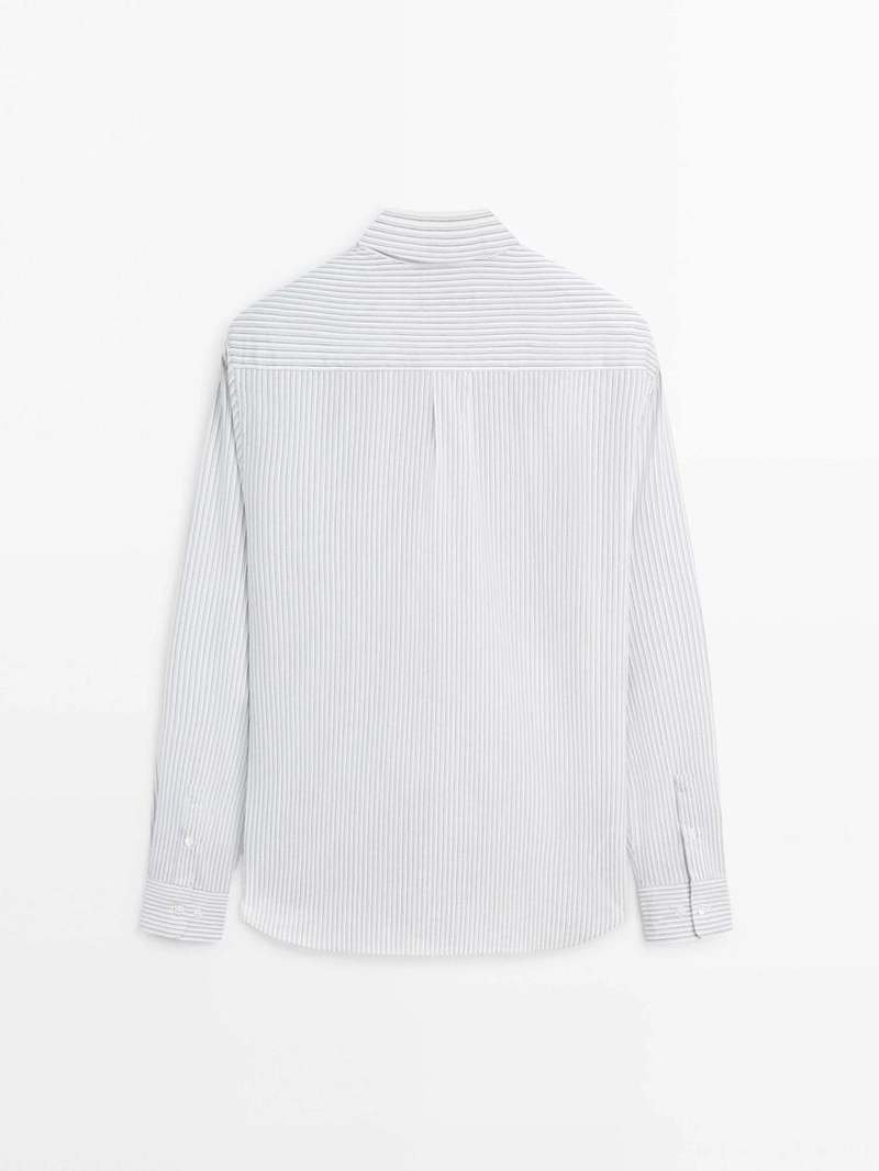 Рубашка в полоску из хлопковой смеси