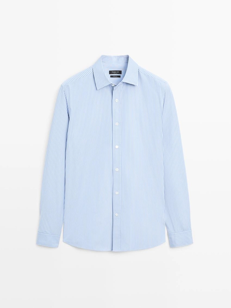 Рубашка из 100% хлопка в полоску