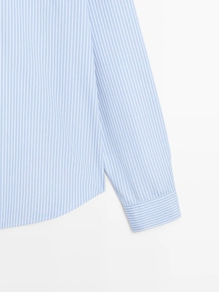 Рубашка из 100% хлопка в полоску- Заказать в России