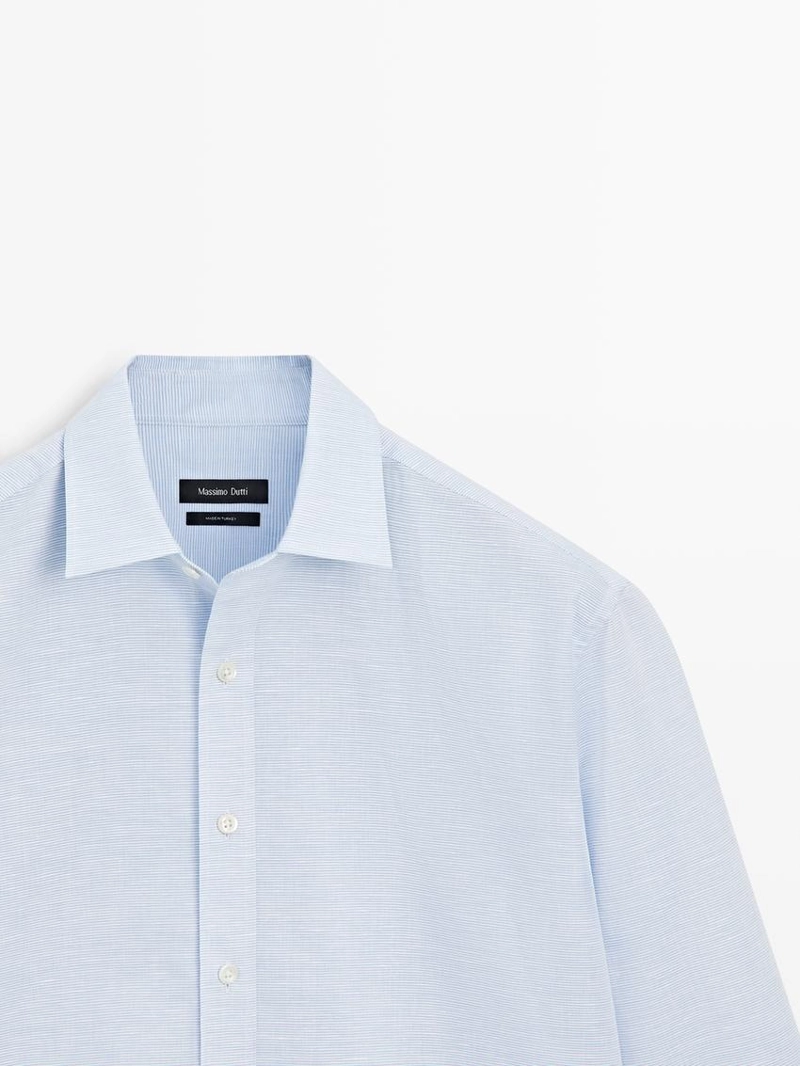 Рубашка из льна с регулярной посадкой