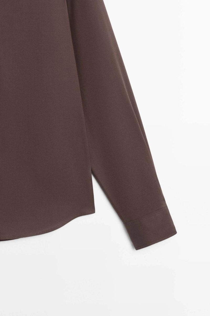 Рубашка из хлопковой ткани с регулярной посадкой