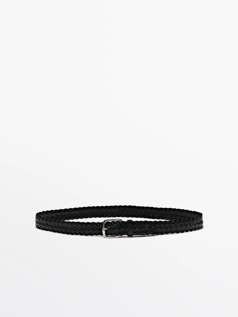 Кожанный плетеный ремень