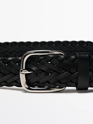 Кожанный плетеный ремень- Заказать в России