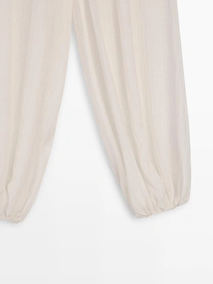 Брюки-саруэль FLOWING с деталями в складку- Заказать в России