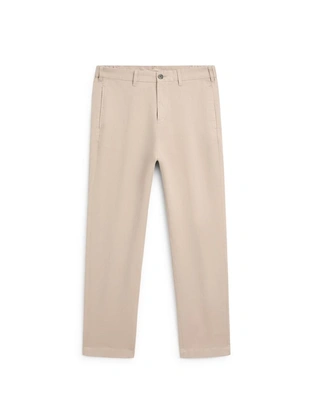 Брюки из хлопкового смесового материала в зауженном крое- Заказать в России