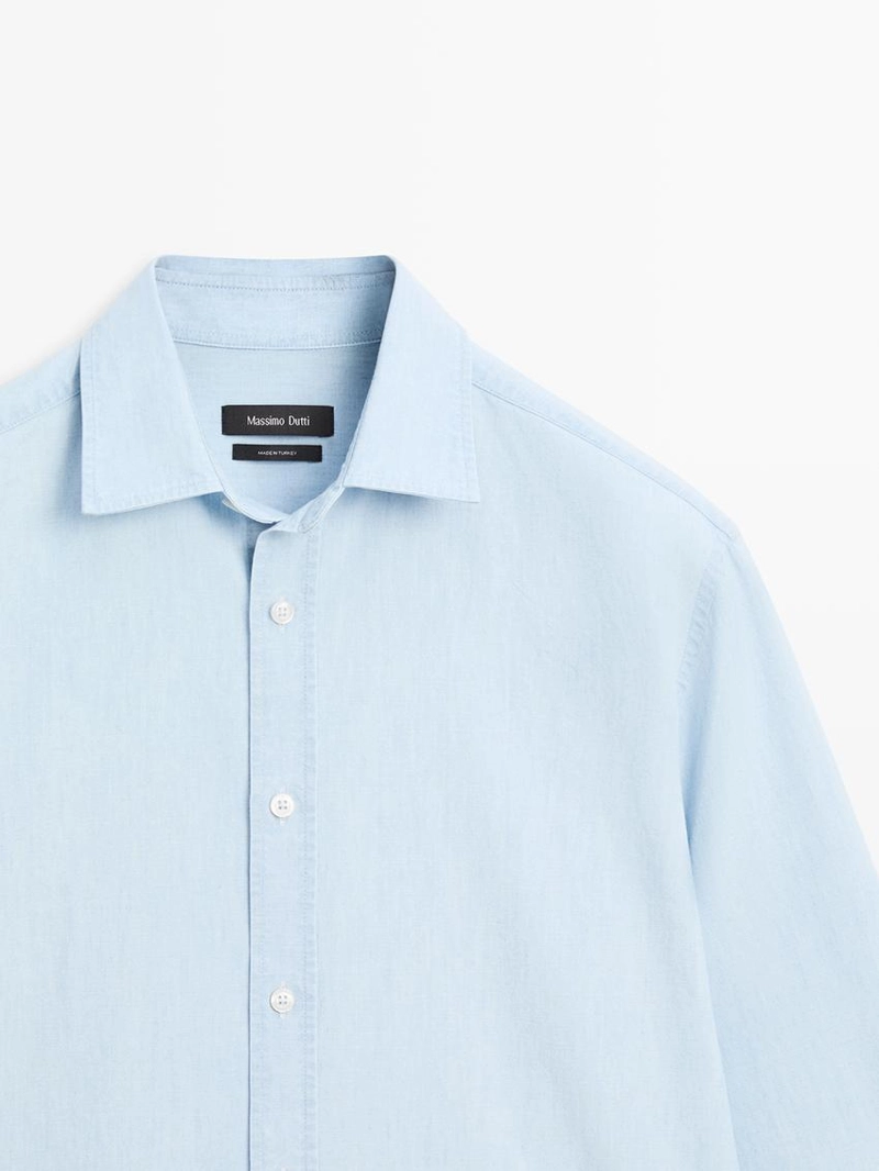 Рубашка из джинсовой ткани 100% хлопка