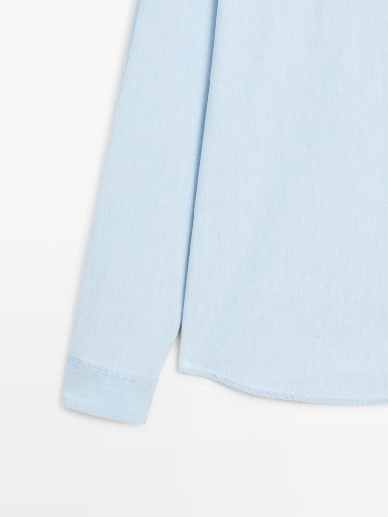 Рубашка из джинсовой ткани 100% хлопка