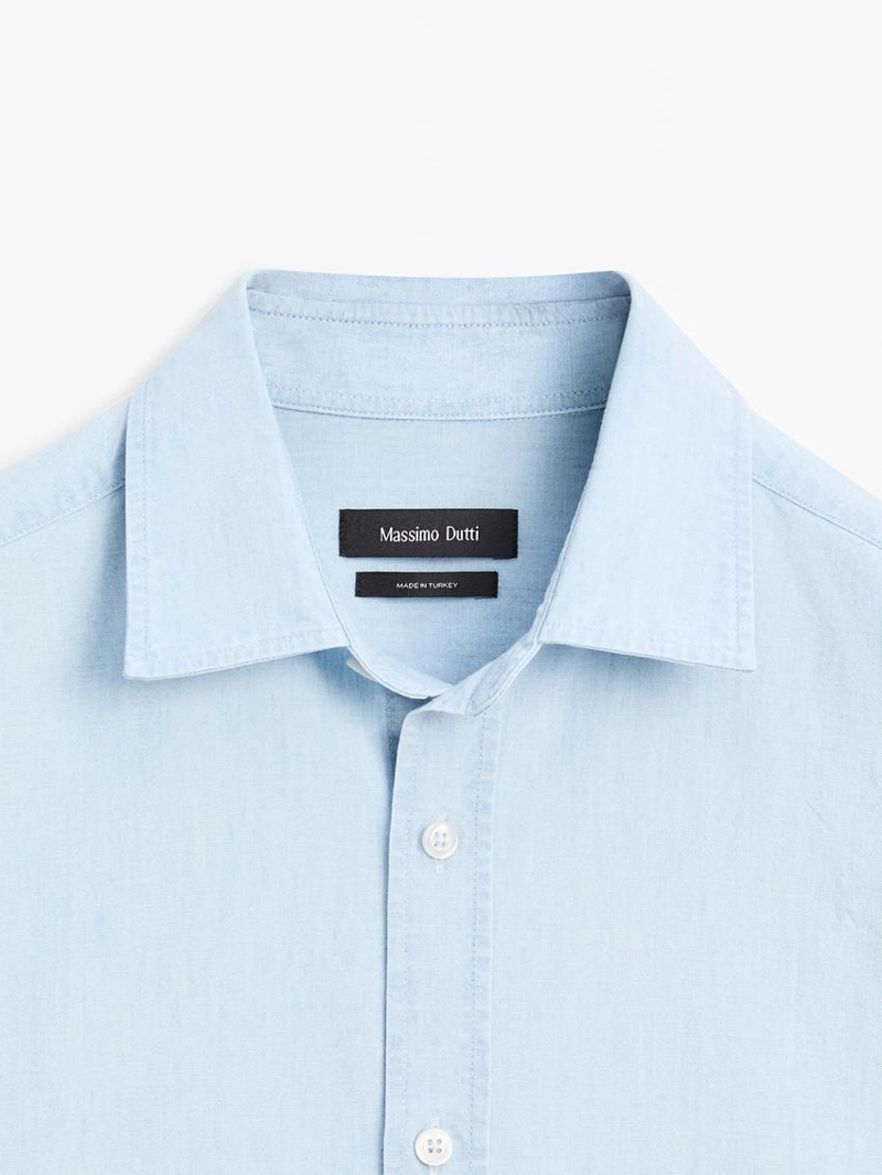 Рубашка из джинсовой ткани 100% хлопка