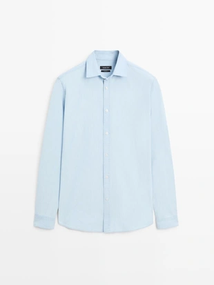 Рубашка из джинсовой ткани 100% хлопка- Заказать в России