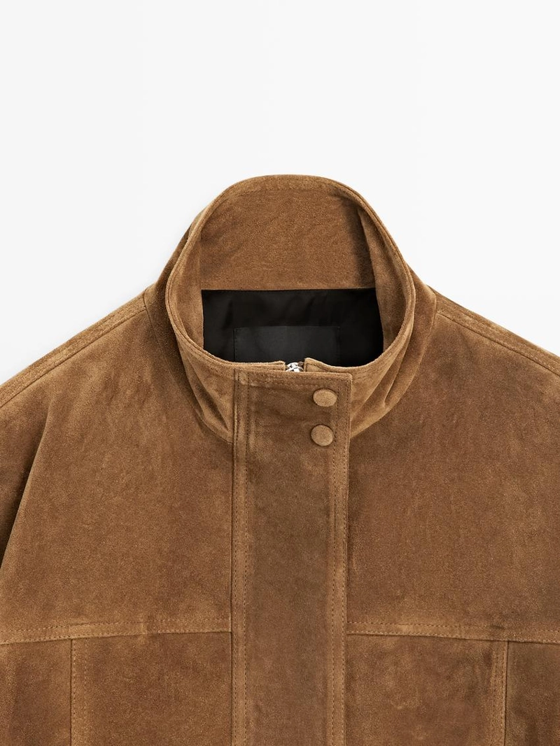 Короткая куртка из замши