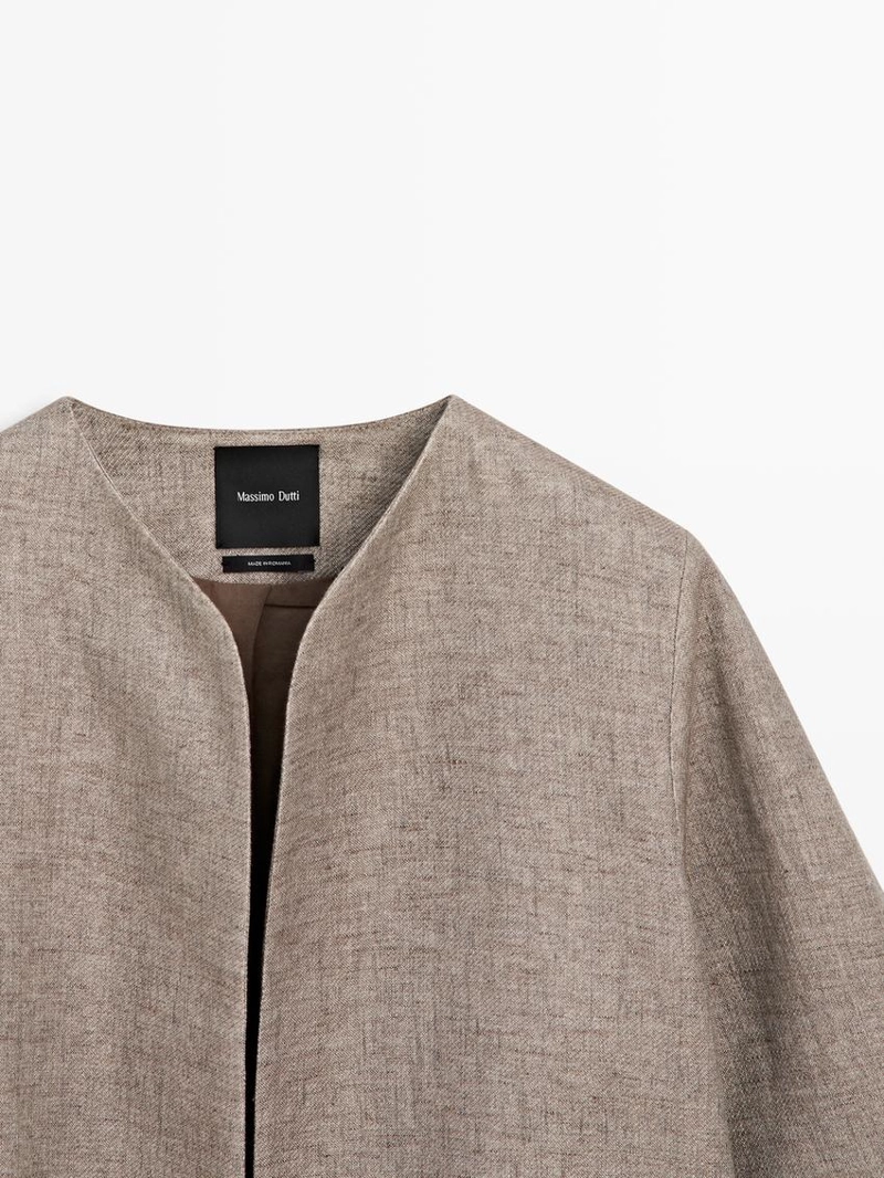 Короткий пиджак из льняной смеси