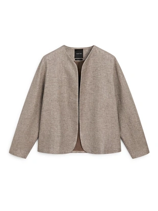 Короткий пиджак из льняной смеси- Заказать в России