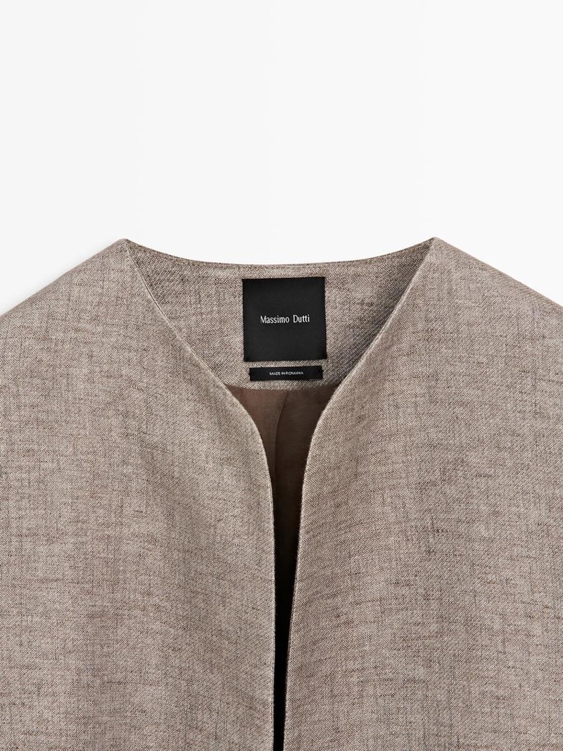 Короткий пиджак из льняной смеси