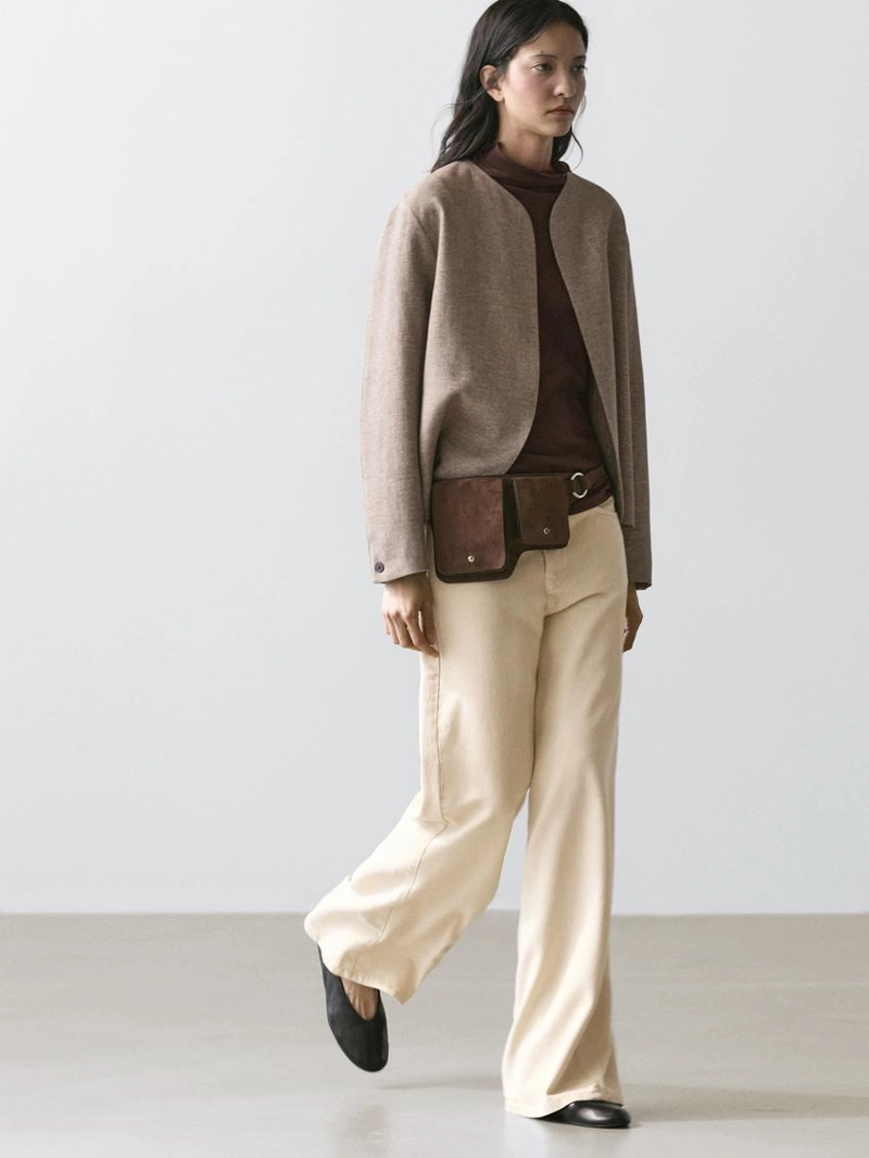 Короткий пиджак из льняной смеси