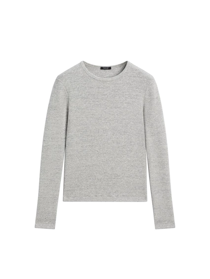 Майка с длинным рукавом с меланжевым узором