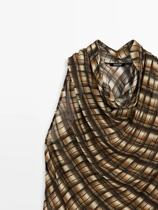 Легкий драпированный топ MASSIMO DUTTI- Заказать в России