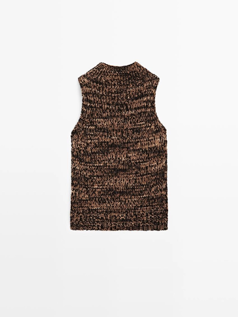 Вязаный топ с запахом marl