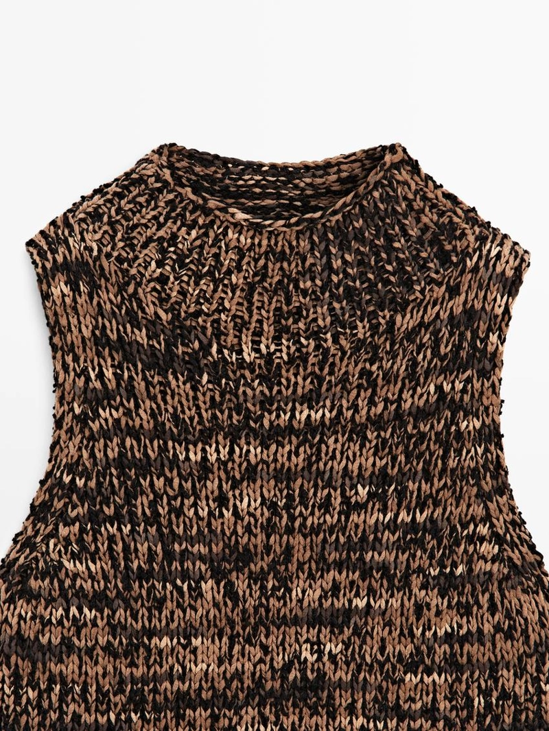 Вязаный топ с запахом marl