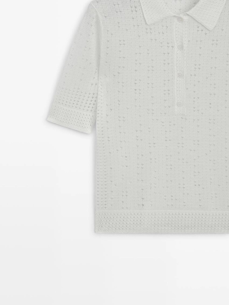 Поло с джемпером из вязаного полотна