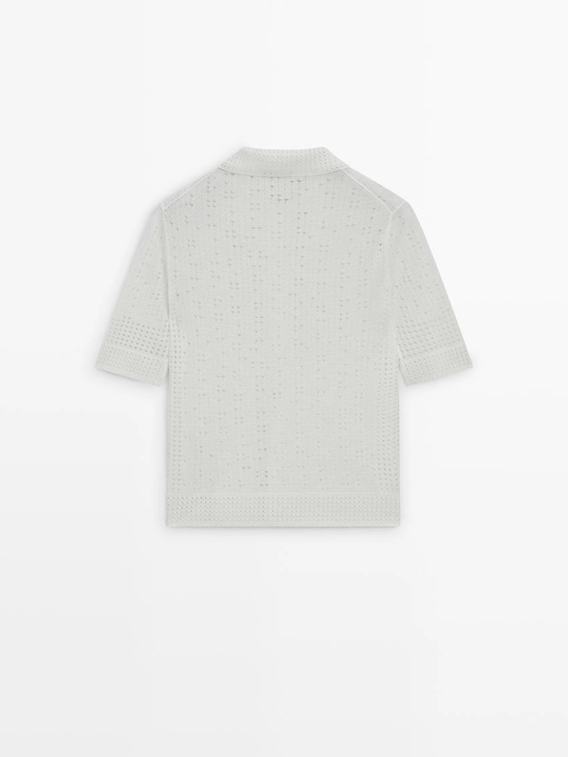 Поло с джемпером из вязаного полотна