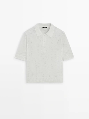 Поло с джемпером из вязаного полотна- Заказать в России