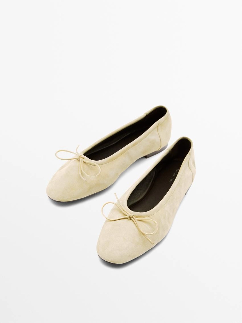 Балетки с наборным бантом