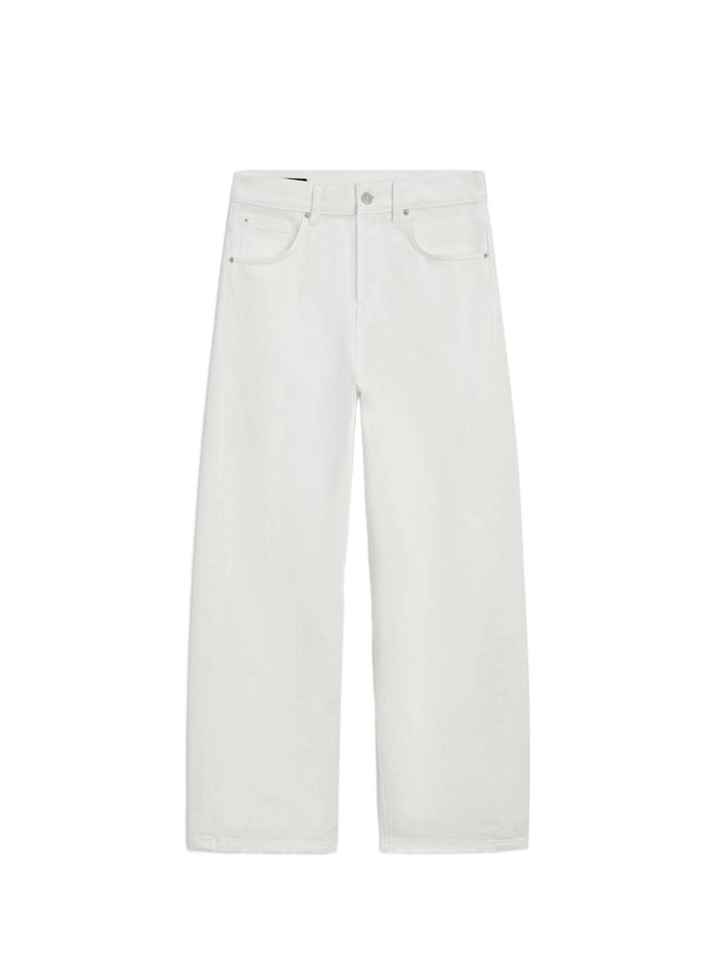 Джинсы с завышенной талией и свободным кроем