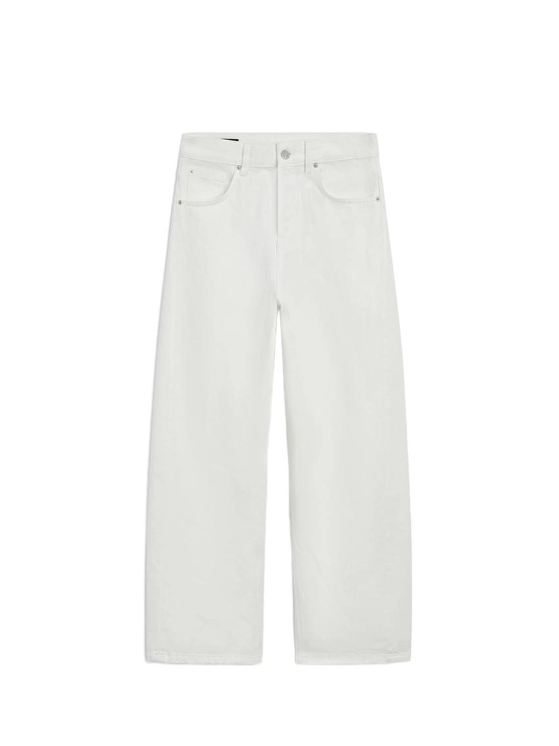 Джинсы с завышенной талией и свободным кроем