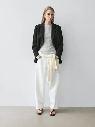 Джинсы с завышенной талией и свободным кроем- Заказать в России