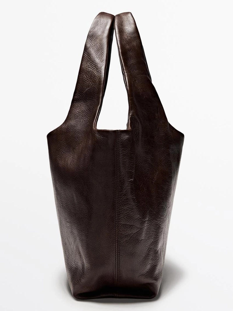 Сумка среднего размера из натуральной кожи nappa