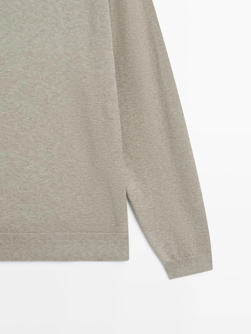 Водолазка-поло из хлопкового трикотажа