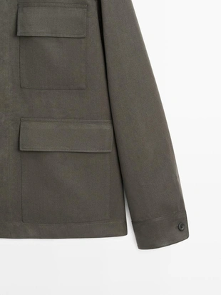 Рубашка-овершёрт из 100% льна с карманами- Заказать в России