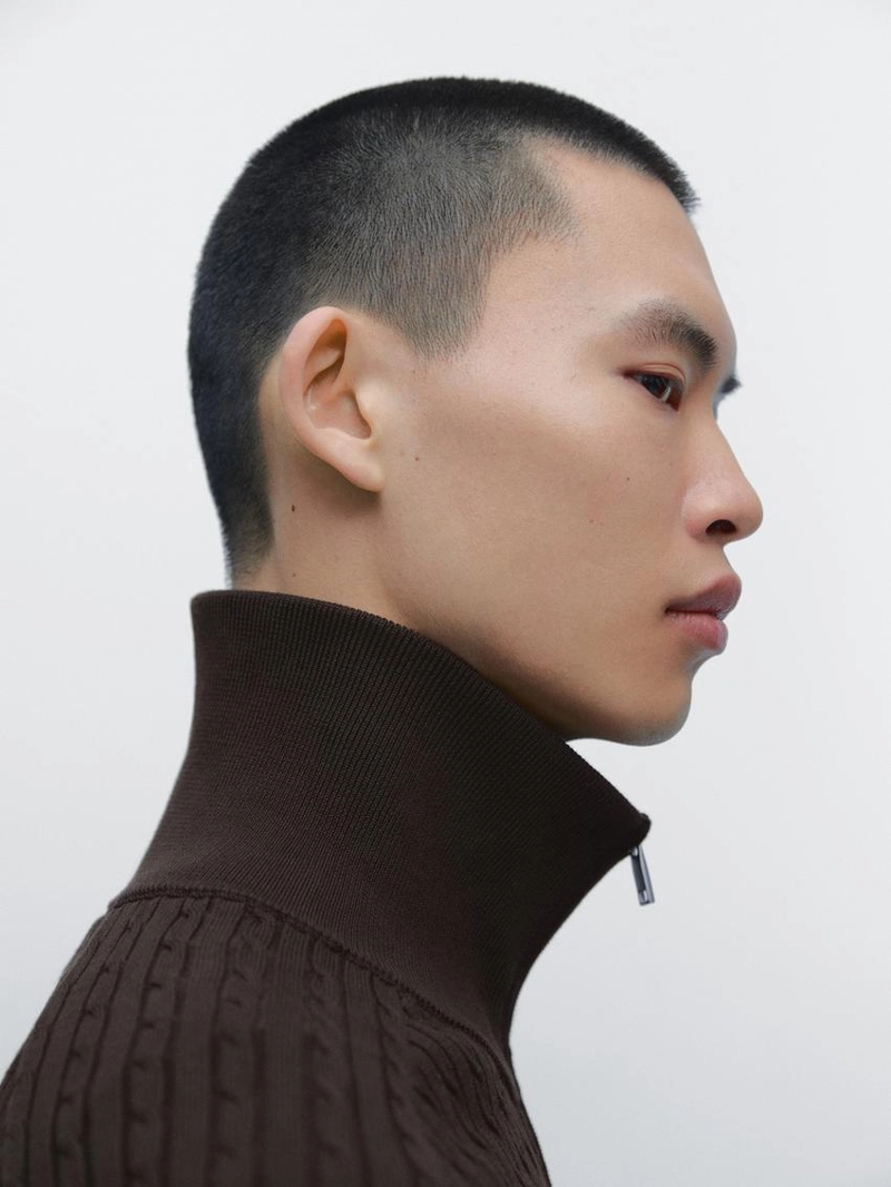 Кардиган с молнией из хлопковой плетеной вязки