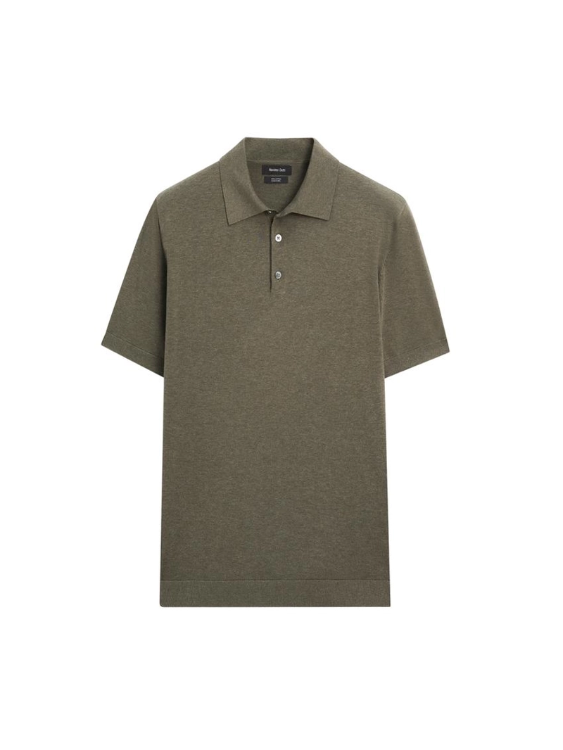 Поло-свитер из хлопкового трикотажа