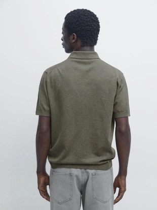 Поло-свитер из хлопкового трикотажа- Заказать в России