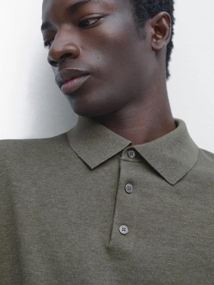 Поло-свитер из хлопкового трикотажа- Заказать в России