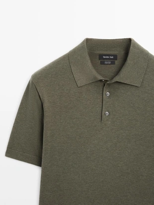 Поло-свитер из хлопкового трикотажа- Заказать в России