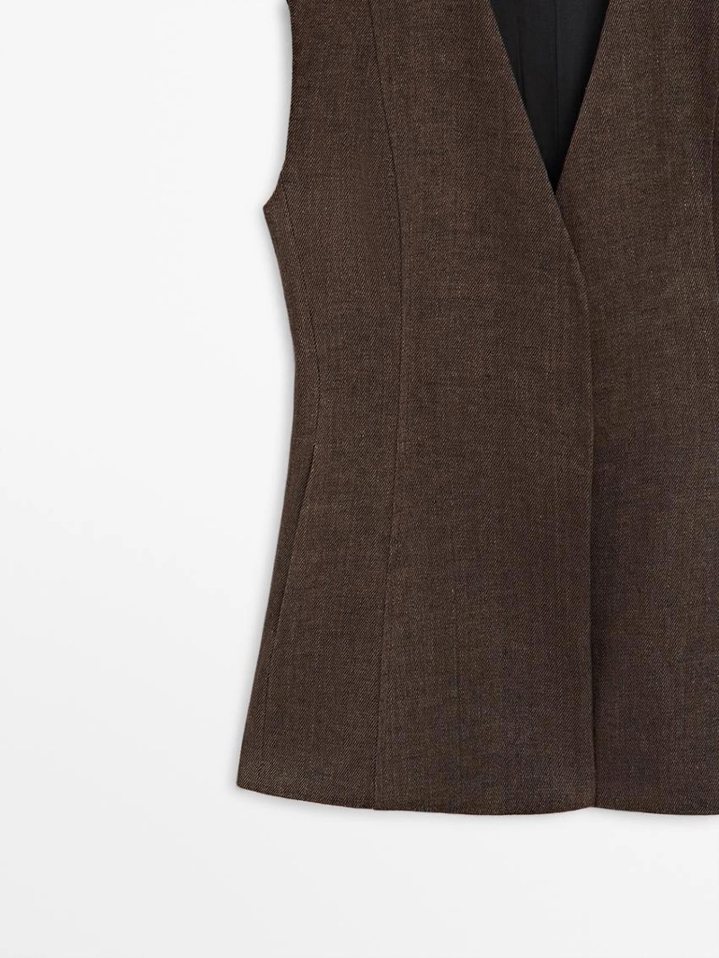 Жилет для льняного костюма