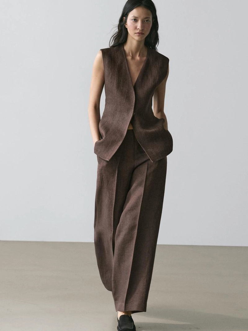 Жилет для льняного костюма