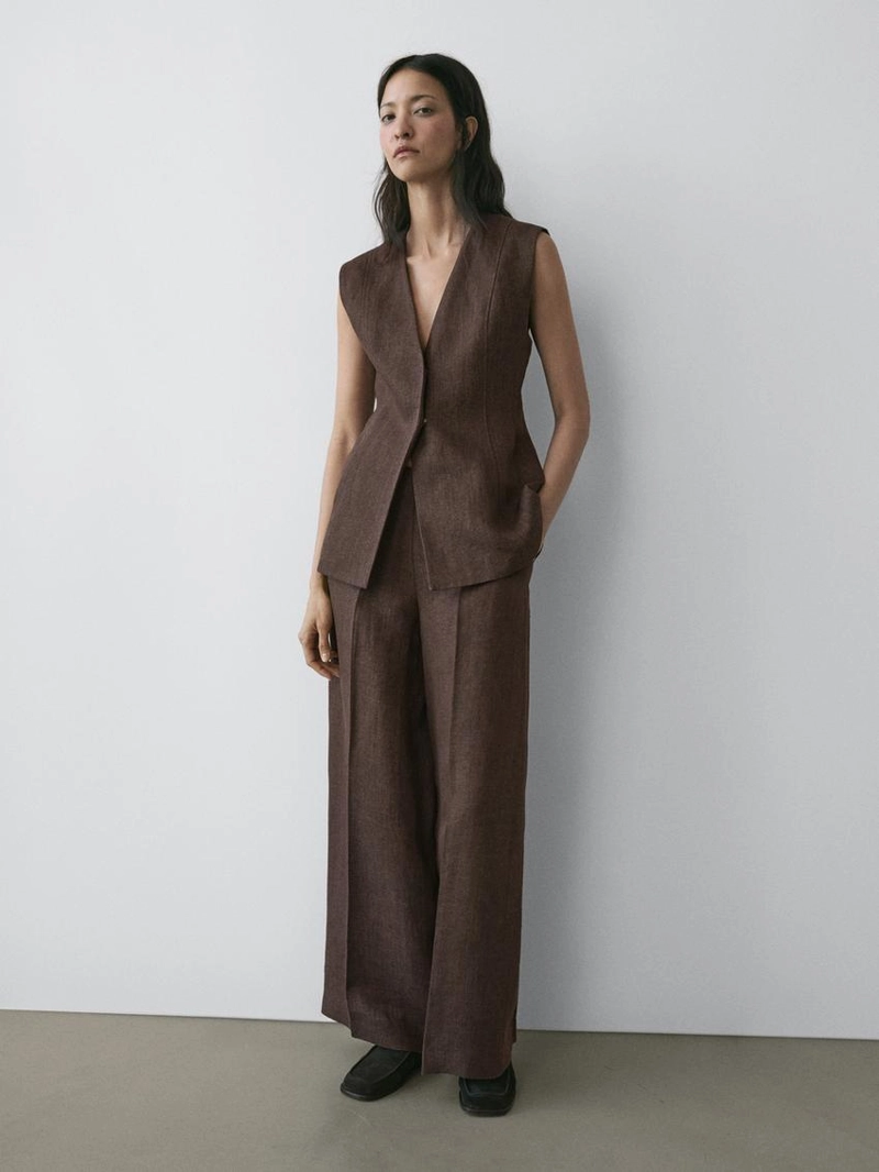 Жилет для льняного костюма