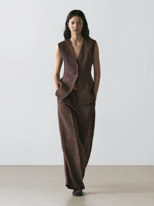 Жилет для льняного костюма- Заказать в России