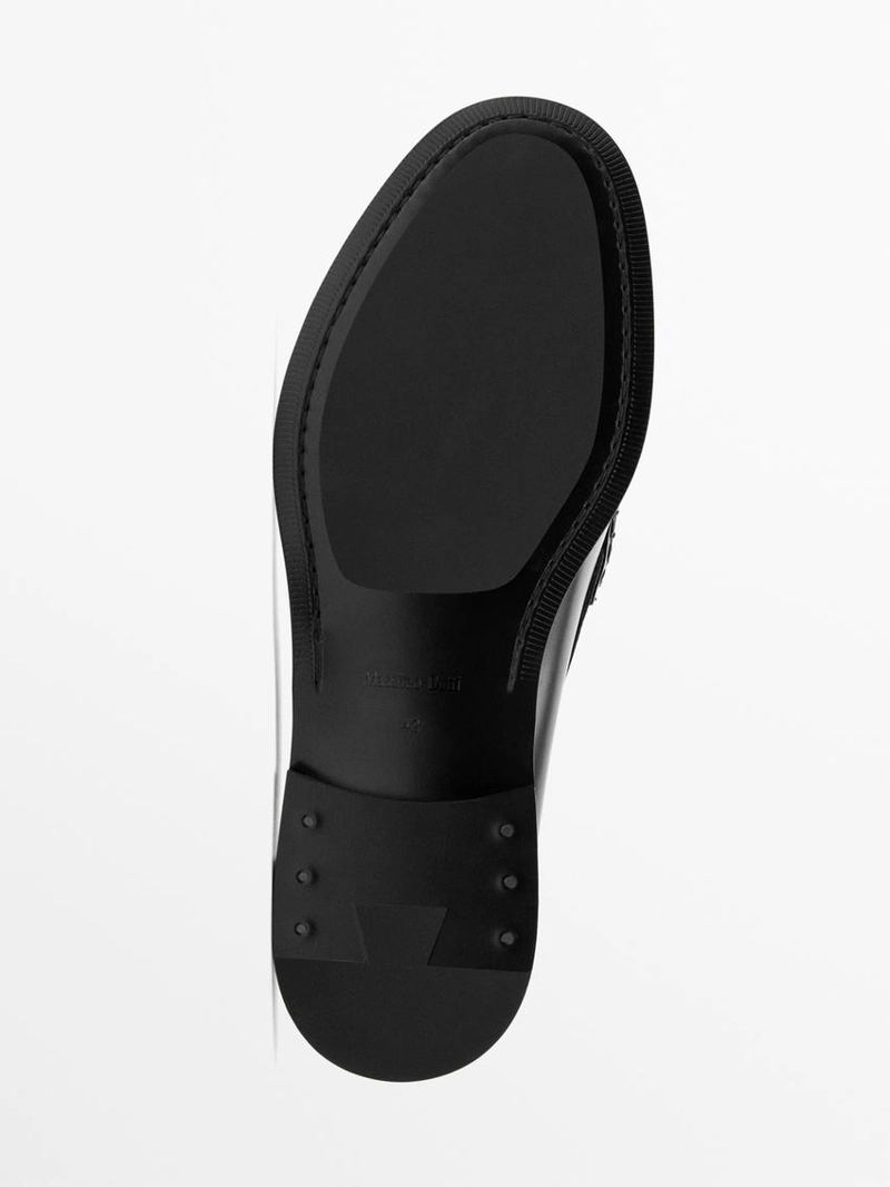 Лоферы из кожи с глянцевым покрытием