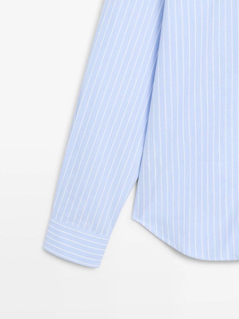 Рубашка с приталенным кроем в полоску
