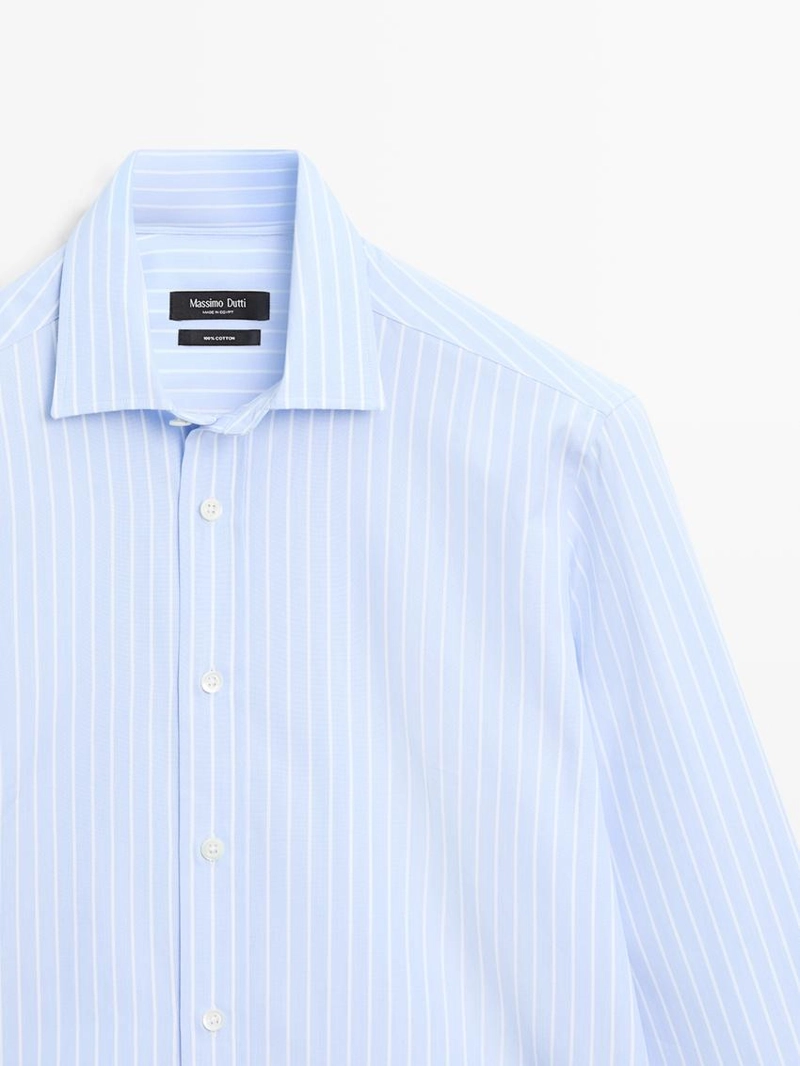 Рубашка с приталенным кроем в полоску