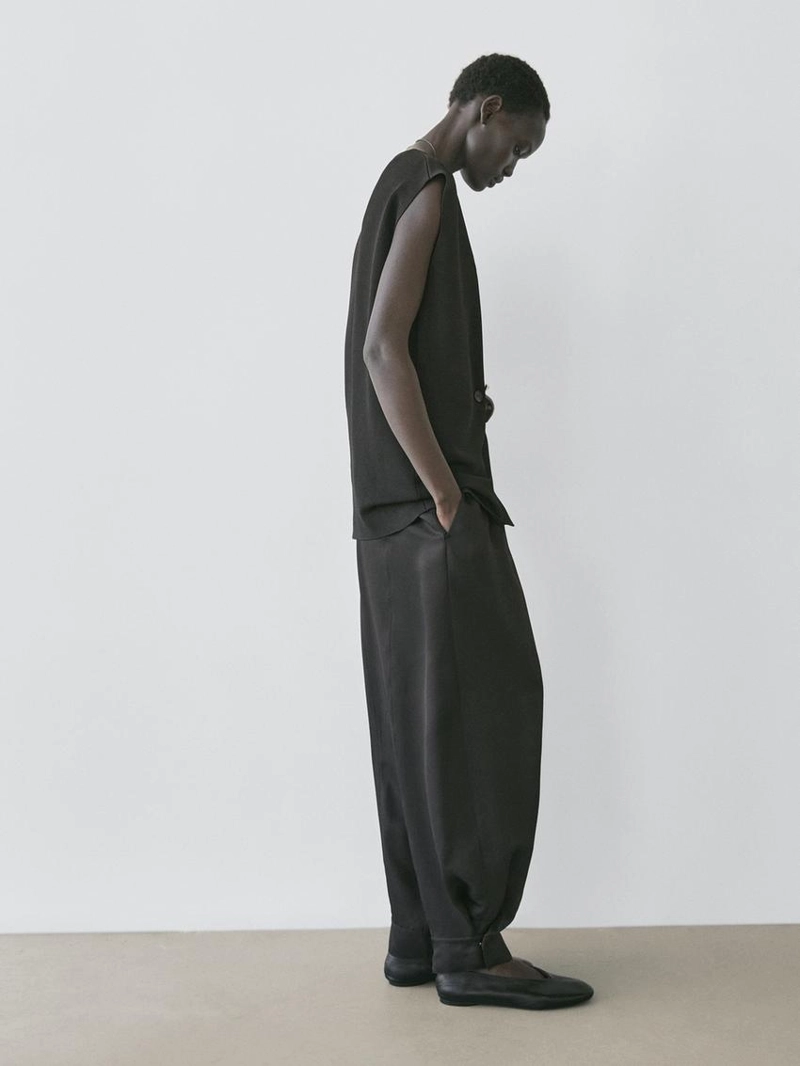 Длинный жилет с перекрестным детаем