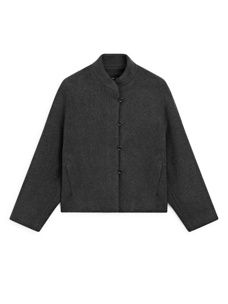 Пиджак из шерстяно-смесовой ткани с деталями на воротнике