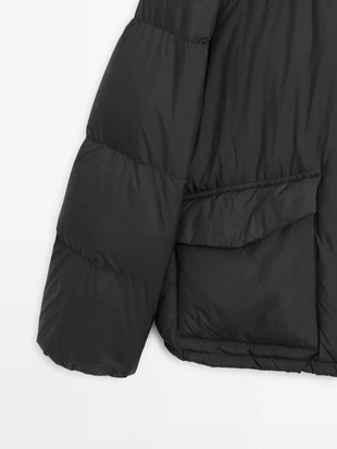 Пуховая бомбер-куртка- Заказать в России