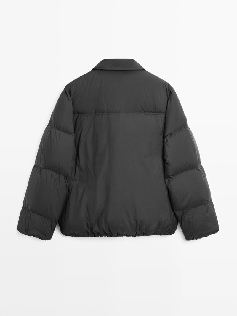 Пуховая бомбер-куртка