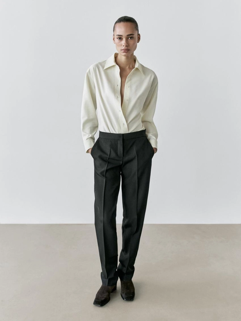 Брюки костюмные из крепа